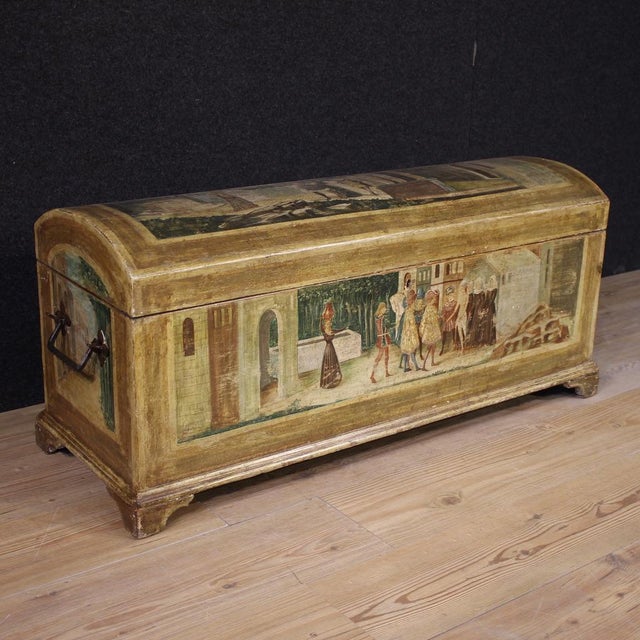 Italian Painted Chest, 1950s For Sale - Image 14 of 14