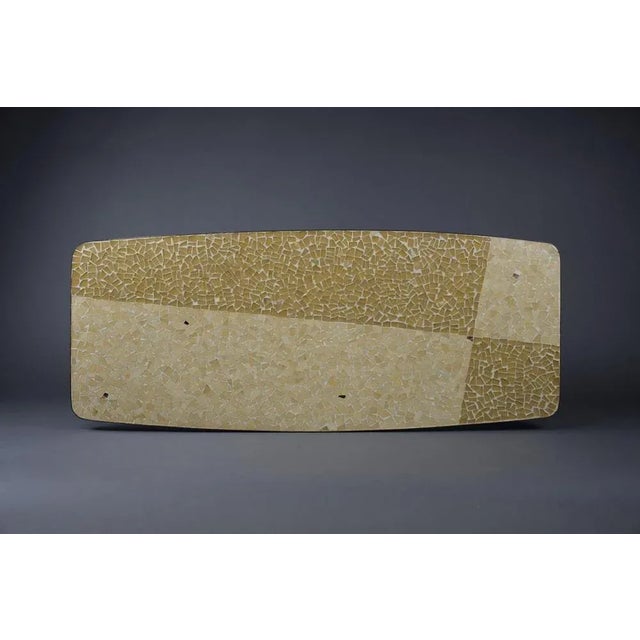 Mid-Century Modern Mid-Century Modern Yellow and Sand Colored Mosaic Coffee Table attributed to Berthold Müller, 1960 For Sale - Image 3 of 11