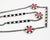 Karl Lagerfeld Gunmetal Long Necklace with Red and Black Enamel For Sale - Image 12 of 13