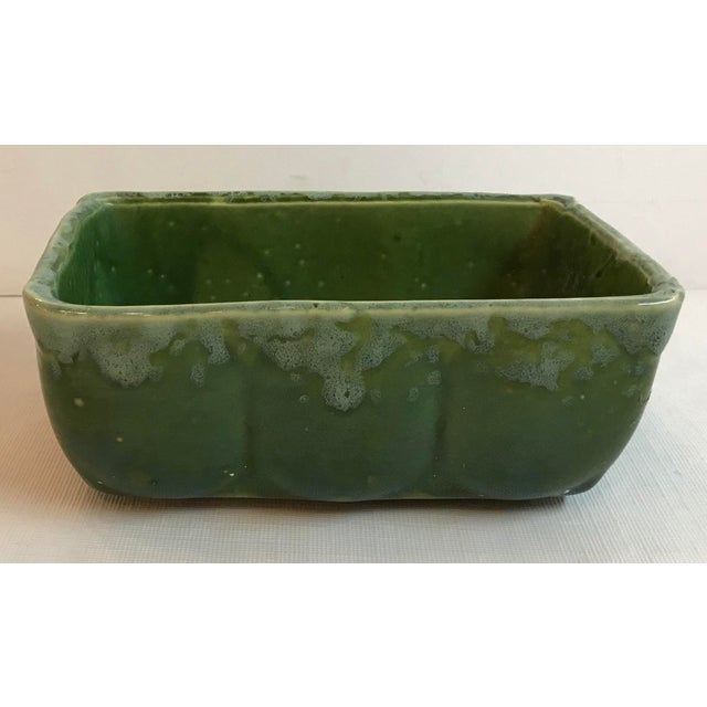 Vintage Mid Century Green Drip Glaze Ceramic Planter Chairish