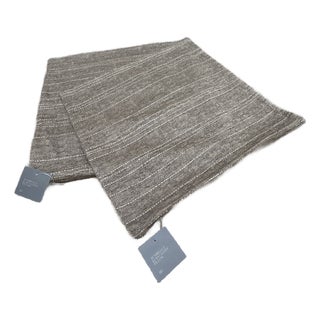 Rh Restoration Hardware Kuba Cloth Pickstitch Pillow Covers Set of 2 | 20" × 20" | Camel / Brown For Sale