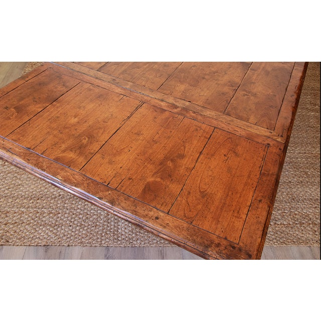 1980s 1980s Guy Chaddock English Country Rustic Oak Farmhouse Dining Table | Extendable For Sale - Image 5 of 6
