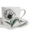 Late 20th Century Taste Setter Collection Botanical Poppy Demitasse Cups & Saucers — Set of 4, Garden-Inspired Floral Porcelain For Sale - Image 5 of 9