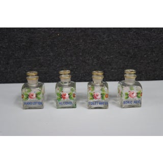 Westmoreland Hand-Painted Glass Vanity Set For Sale
