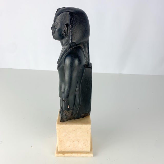 Incredible vintage Alva Studios Sculpture replica of Egyptian Pharaoh Amenemhat III. 1977. Reproduced from the original at...