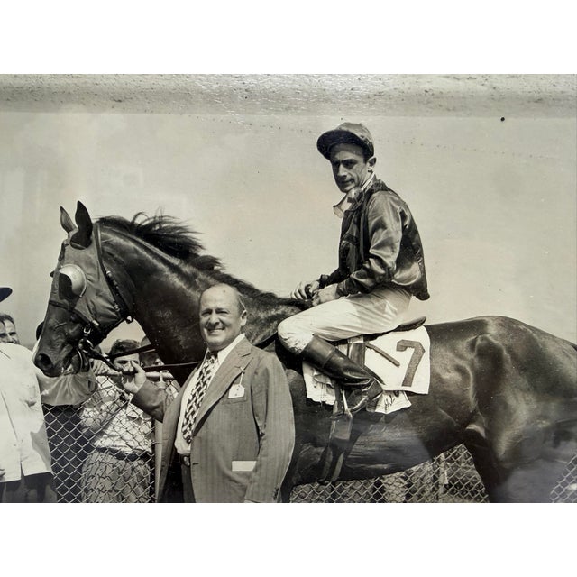 Vintage 47 Original Bert Morgan Teaneck Aqueduct Horse Racing Jockey Photograph For Sale - Image 4 of 13