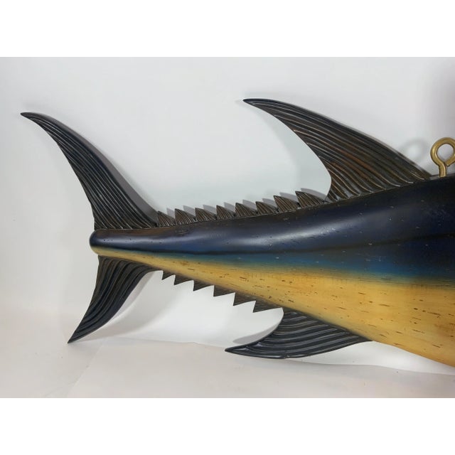 Carved Tuna Fish with Painted Finish For Sale - Image 11 of 12