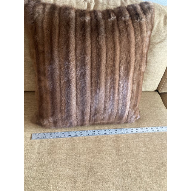 Mid 20th Century Custom New Mink Fur Pillow From Vintage Heirloom Coat For Sale - Image 5 of 5