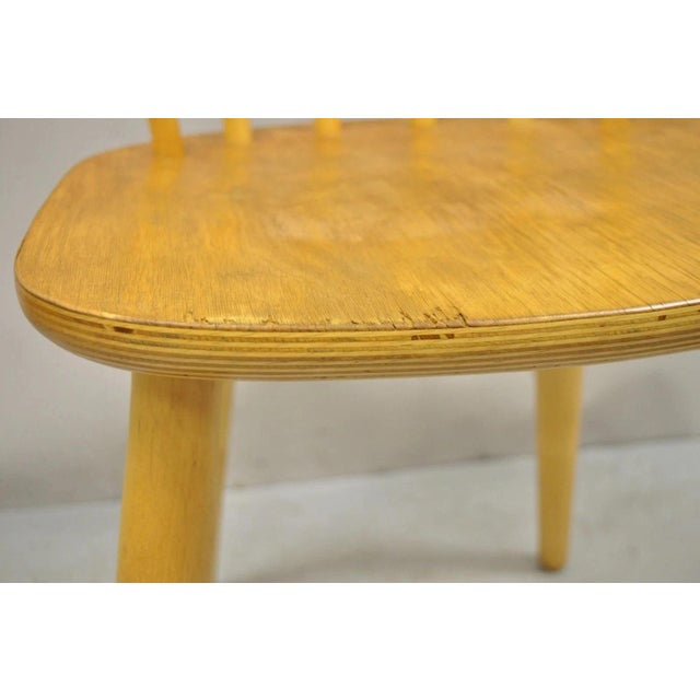 Vintage Mid Century Modern Spindle Back Birch Maple Dining Side Chair For Sale In Philadelphia - Image 6 of 11