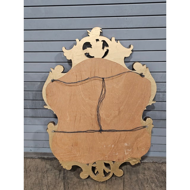 Late 20th Century Gorgeous Designer Roccoco Style Gold Gilt Wood Framed Mirror For Sale - Image 13 of 13