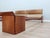 Tobia Scarpa Walnut and Leather Bed attributed to Tobia Scarpa for Stildomus, 1970s For Sale - Image 4 of 13