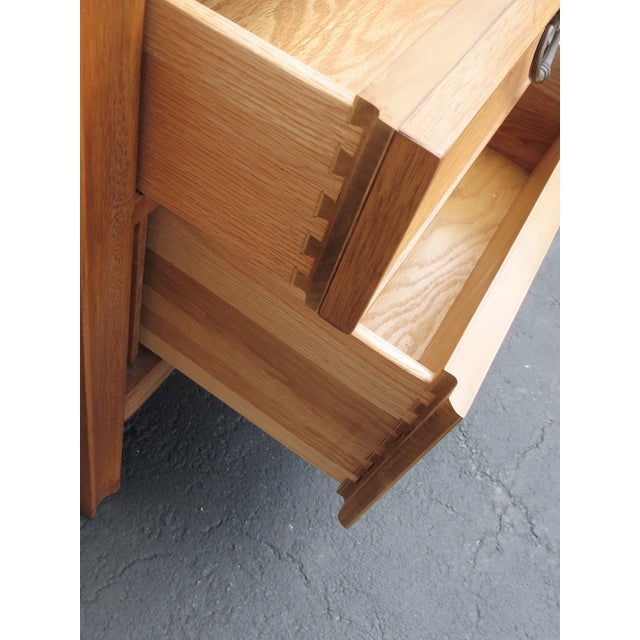 Brown Basic Witz Mid Century Modern Burlwood Nightstands Bedside Tables a Pair 6577 For Sale - Image 8 of 15