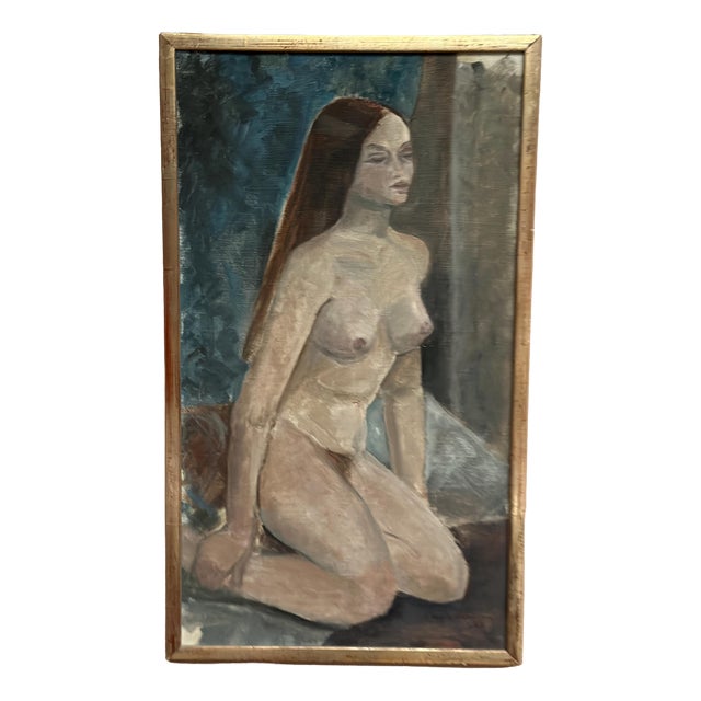 Sonja Peterson, Seated Woman, 1963, Oil on Panel For Sale