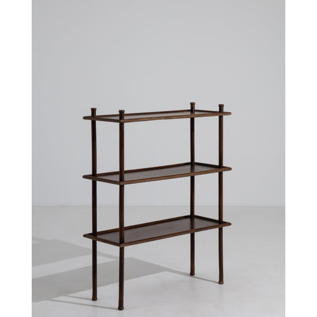 Mid-Century French Wooden Etagere Shelving Unit, Circa 1960 MCM Etagere France For Sale - Image 10 of 12