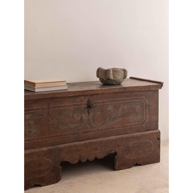 Wood French Trunk, Alsace, 18th Century For Sale - Image 7 of 9