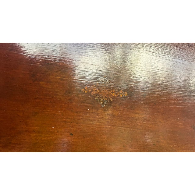 Wood 1990s Maitland-Smith Handcrafted Oval Side Table For Sale - Image 7 of 10