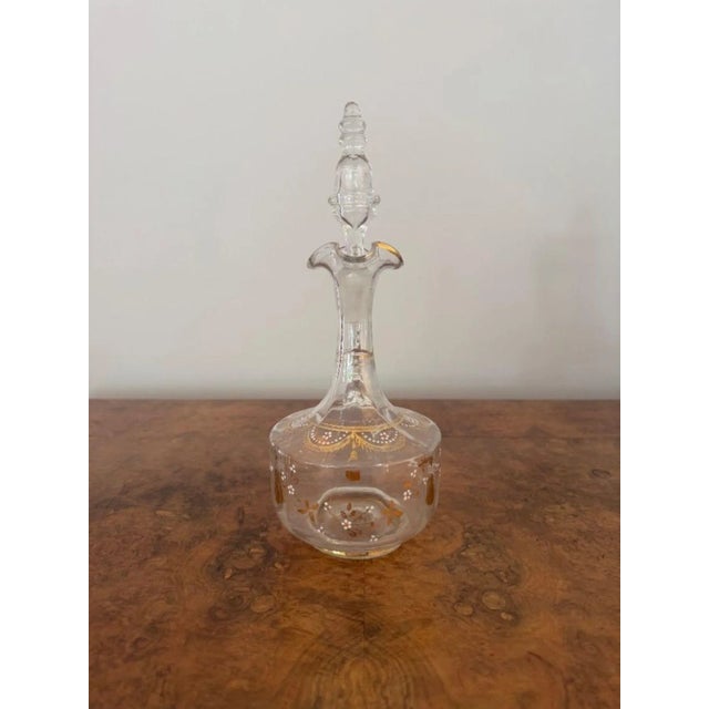 Victorian Glass Ewer, 1880s For Sale - Image 3 of 6