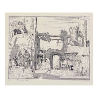 Joseph Pecsenke Commedia Dell'arte XXI Etching For Sale