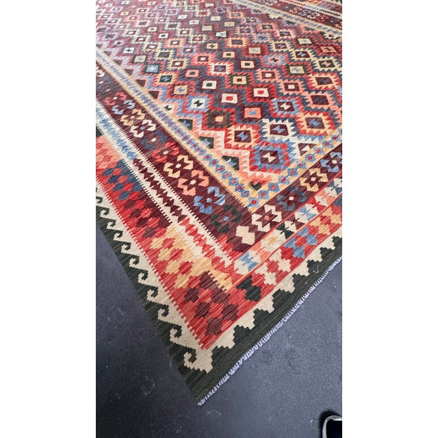 Vintage Afgan Kilim Rug-10′2″ × 16′3″ For Sale In Los Angeles - Image 6 of 8
