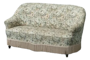 Vintage Two-Seater Sofa with Floral Pattern, 1950s