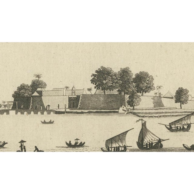 Late 18th Century Antique View of Batavia Port Jakarta, 1778 For Sale - Image 5 of 9
