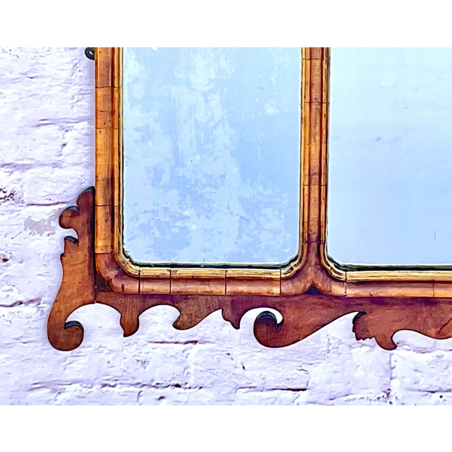 Georgian Overmantel Mirror Walnut and Parcel Gilt For Sale In Tampa - Image 6 of 8