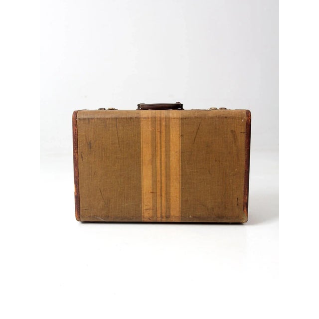 Vintage Stripe Suitcase For Sale - Image 10 of 12