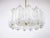 Brass Chandelier with Textured Ice Glass attributed to J. T. Kalmar for Kalmar, Austria, 1950s For Sale - Image 6 of 11