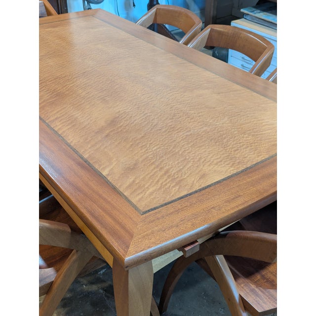 2006 Berkeley Mills Zama Dining Table and Eight Lambda Chairs - 9 Pieces For Sale In San Francisco - Image 6 of 10