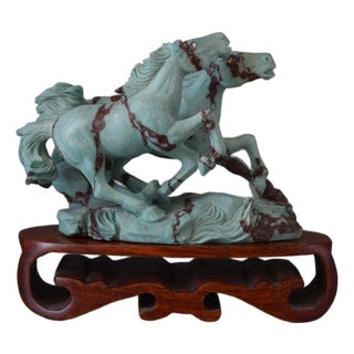 Two Horses Playing & Running Wildly and Chasing Each Other, 1960 For Sale