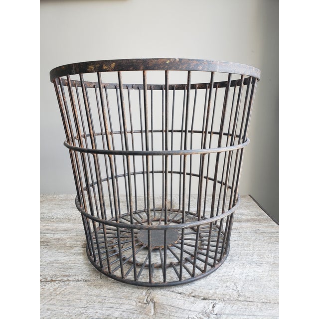 Industrial Wire Basket Chairish
