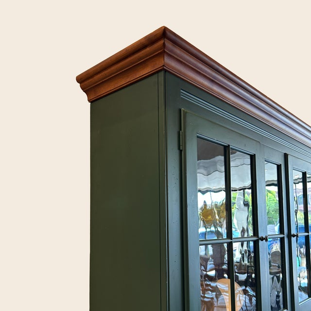 Vintage Green Kitchen Hutch For Sale - Image 4 of 13
