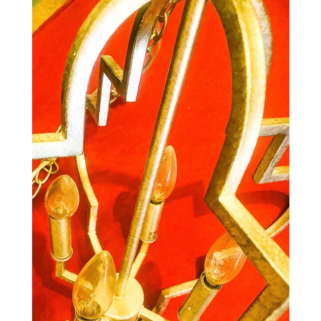 Aldrich 4 Light Chandelier in Gilded Gold. For Sale - Image 4 of 5