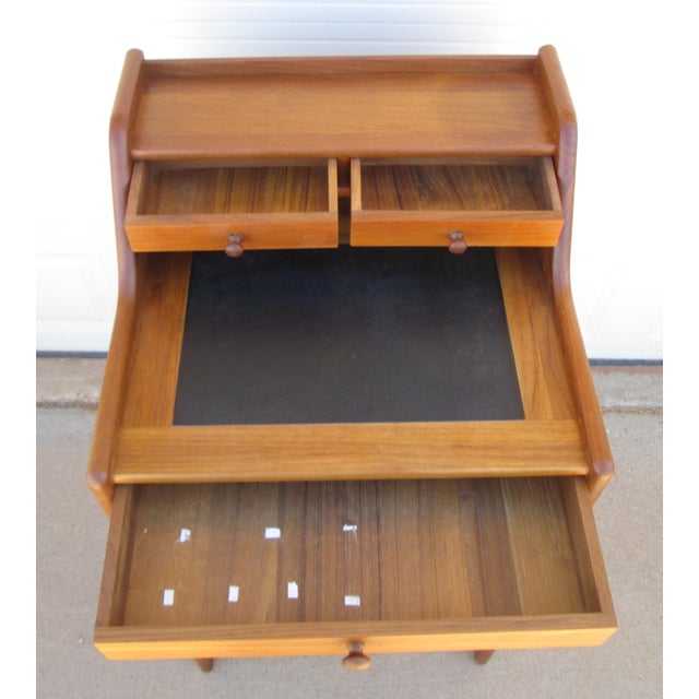 Mid 20th Century Mid 20th Century Danish Modern Teak Standing Desk Hostess Stand Drafting Table Lectern Pulpit For Sale - Image 5 of 16