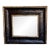 19th Century Beveled Fireplace Mirror, Framed in Heavy Wood Embossed With Leather and Thinly Gilded. For Sale