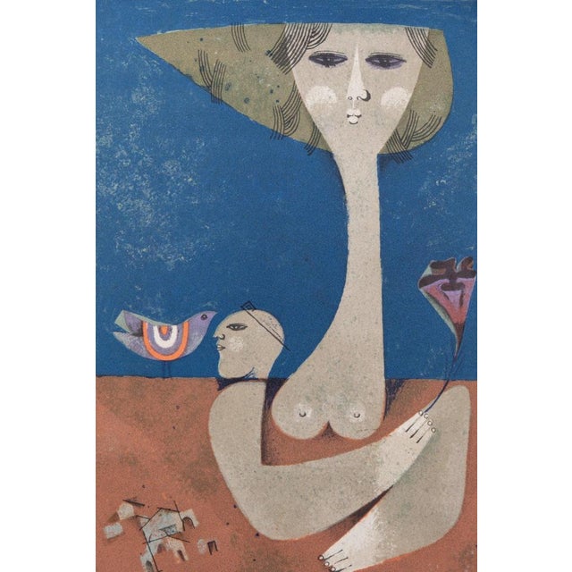 Samy BRISS (1930) The Poppy Original color silkscreen print Signed in pencil Justified as a collaborator's proof out of 8...