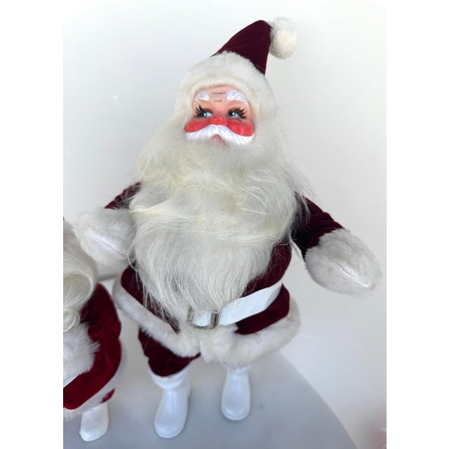 Textile Vintage Pair of Santa Clause Figures For Sale - Image 7 of 8