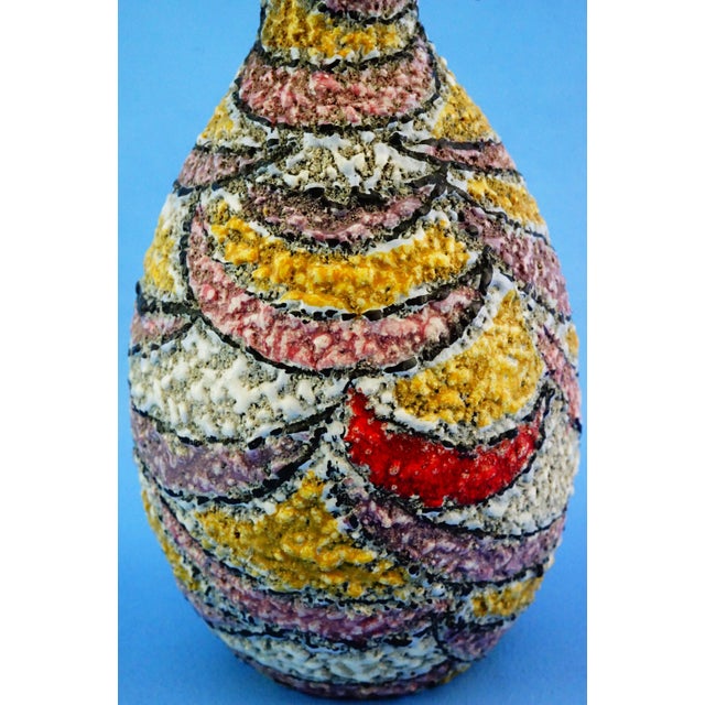 20th Century Acid-Finished Ceramic Vase eith Fat Lava Effect attributted to Vallauris Factory, France., 1950s For Sale - Image 17 of 18