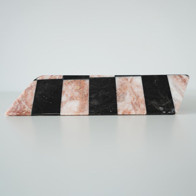 Pink Vintage 20th Century Checkerboard Slanted Catchall Ashtray For Sale - Image 8 of 13