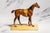 Charming Miniature Antique Austrian Cold Painted Cast Metal Horse Sculpture Statue Marble Base Equestrian Home Decor For Sale - Image 9 of 16