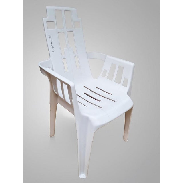These vintage plastic garden chairs, stacking chairs and dining chairs by Pierre Paulin & Henry Massonnet named BOSTON are...