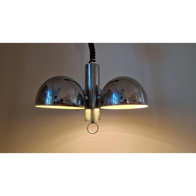 Mid-Century Space Age Chrome Chandelier from Hillebrand, Germany, 1970s For Sale - Image 13 of 18