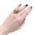 Mid-Century Brutalist Carved Emerald, Baroque Pearl, and 14k Gold Cocktail Ring For Sale - Image 12 of 14