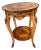 Vintage Italian Marquetry Two-Tier Side Table With Drawer & Bronze Mounts For Sale