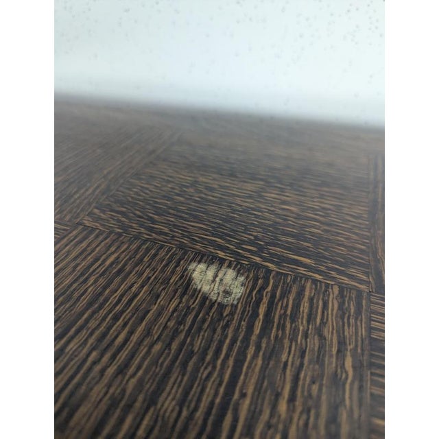 Art Deco Extendable Oak Table with Checkerboard Top in the style of Charles Dudouyt, 1930s For Sale - Image 9 of 12