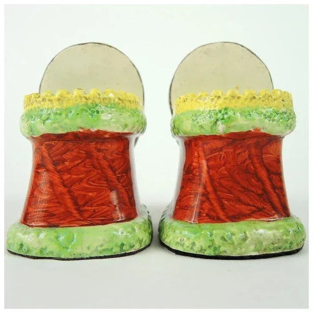 Early 19th Century Antique Early 19th Century English Regency Staffordshire Pearlware Sash Window Stops / Rests - Duke of Wellington Busts 1820 - a Pair For Sale - Image 5 of 8