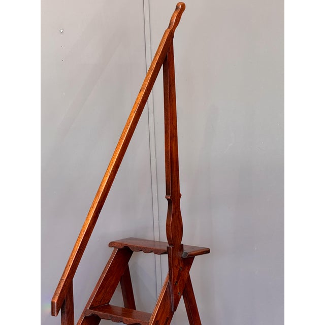 Late 18th Century French Mahogany Library Steps For Sale - Image 12 of 16