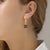 Modern 14k Yellow Gold Oval Garnet Wire Drop Earrings, Pair For Sale - Image 4 of 4