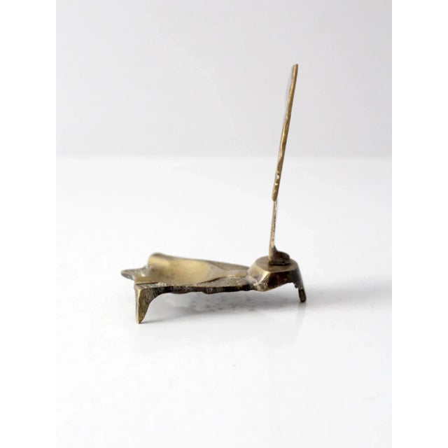 Vintage Brass Nefertiti Ashtray For Sale - Image 4 of 11