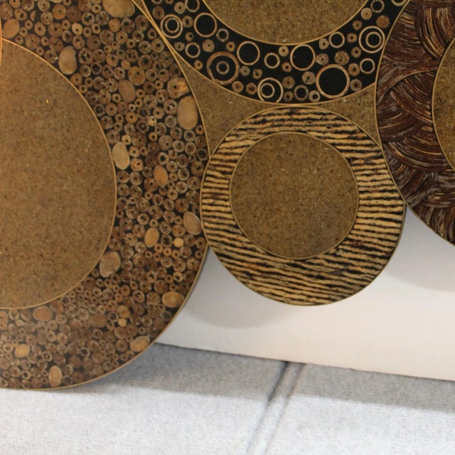 Wall Sculpture by Maitland Smith | Monumental| Rings of Wood Parquet For Sale In Fayetteville, AR - Image 6 of 8
